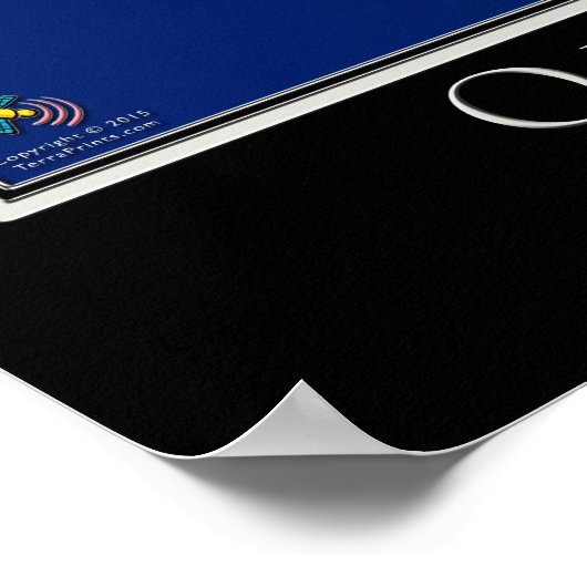 Okinawa Island Japan Satellite Poster Map ポスター (角)