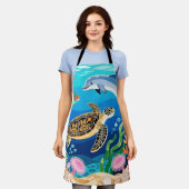 Okinawa Sea Life エプロン (着用した状態)