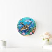 Okinawa Sea Life ラウンド壁時計 (ホーム)