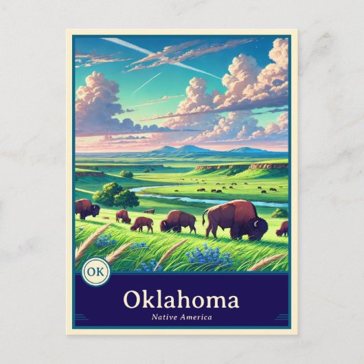 Oklahoma | Anime Style Cel Shaded Postcard ポストカード (正面)