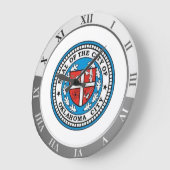 Oklahoma City flag Large Clock ラージ壁時計 (傾斜)