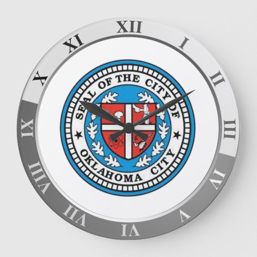 Oklahoma City flag Large Clock ラージ壁時計 (正面)