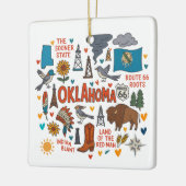 Oklahoma Custom Family Trip Christmas セラミックオーナメント (左)