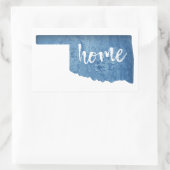 Oklahoma Home Wood Grain 長方形シール (バッグ)