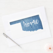 Oklahoma Home Wood Grain 長方形シール (封筒)