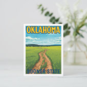 Oklahoma Sooner State Vintage Travel ポストカード (スタンド正面)
