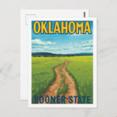 Oklahoma Sooner State Vintage Travel ポストカード (正面/裏面)