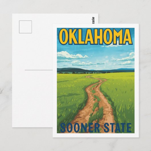 Oklahoma Sooner State Vintage Travel ポストカード (正面/裏面)