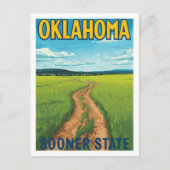 Oklahoma Sooner State Vintage Travel ポストカード (正面)