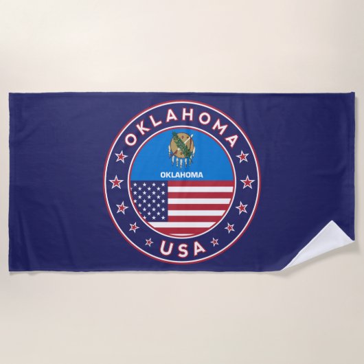 Oklahoma sticker, phone case ビーチタオル (正面)
