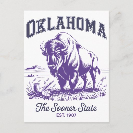 Oklahoma The Sooner State Est. 1907 ポストカード (正面)