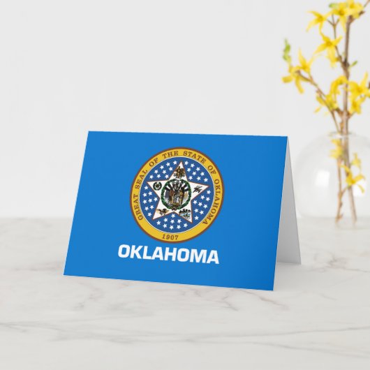 Oklahoman Flag & Seal, Flag of Oklahoma カード (黄色い花)