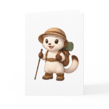 Okojo Adventure グリーティングカード – かわいいコテンポな日本