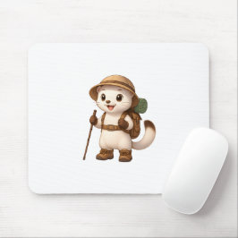 Okojo Adventure Mouse Pad – Kawaii Japanese Stoat マウスパッド