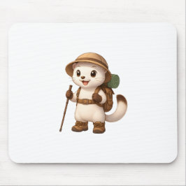 Okojo Adventure Mouse Pad – Kawaii Japanese Stoat マウスパッド