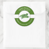 Okra Pickleラベル ラウンドシール (バッグ)