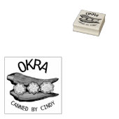 Okra Pods Veggie Vegetable Gumboの缶詰 ラバースタンプ (押印)