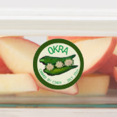 Okra Pods Veggie Vegetable Gumboの缶詰 ラベル (貼付)