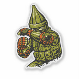 Okra Street Defender — Vintage Retro Defense Fight シール