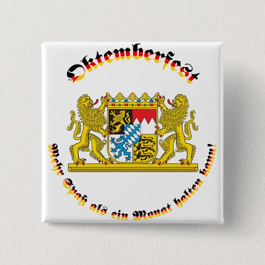 Oktemberfest mitのbayrischem Grosswappen 缶バッジ (正面)
