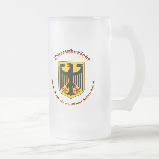 Oktemberfest mitのdeutschem Wappen フロストグラスビールジョッキ (右)