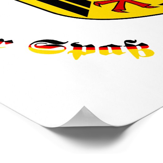 Oktemberfest mit deutschem Wappen ポスター (角)