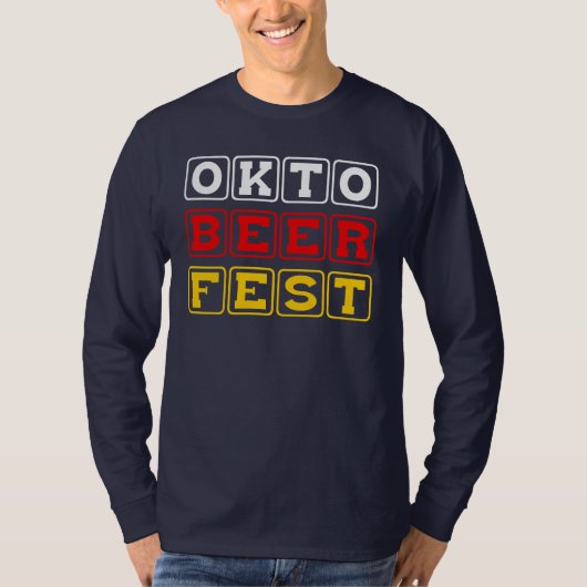 Oktobeerfest: オクトーバーフェストドイツビールフェスティバル tシャツ (正面)