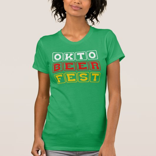 Oktobeerfest:オクトーバーフェストドイツビールフェスティバル Tシャツ (正面)