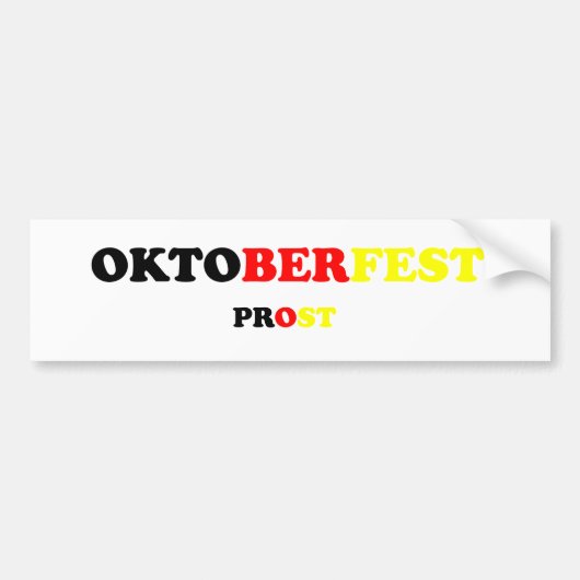 OktoberのFest Prost バンパーステッカー (正面)