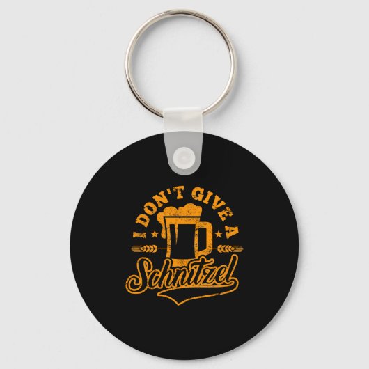 Oktoberfes I Don't Give A Schnitzel Beer Men Women キーホルダー (正面)