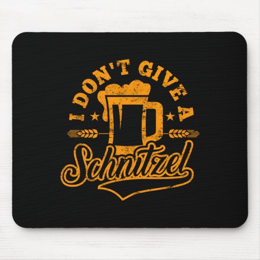 Oktoberfes I Don't Give A Schnitzel Beer Men Women マウスパッド (正面)