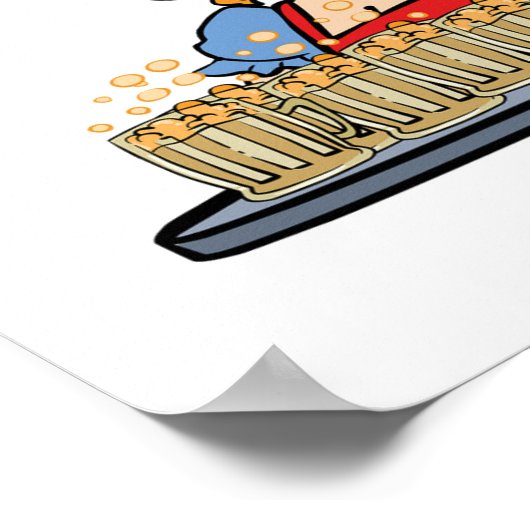 Oktoberfest Barmaid Serving Drinks Poster ポスター (角)