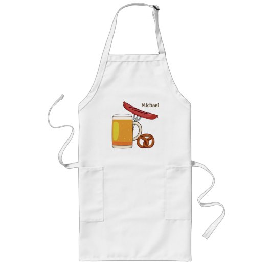 Oktoberfest BBQ custom name apron ロングエプロン (正面)