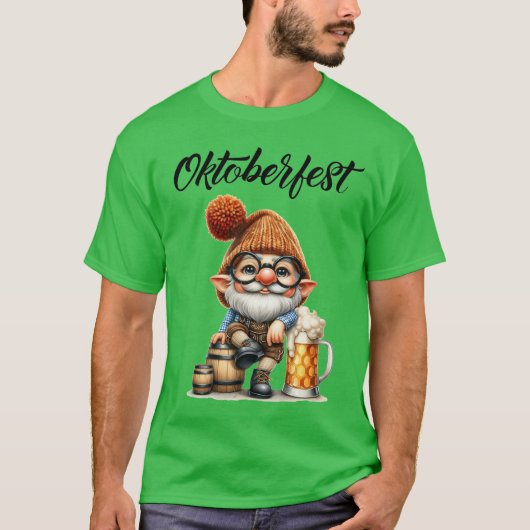 Oktoberfest Beer Gnome Tシャツ (正面)