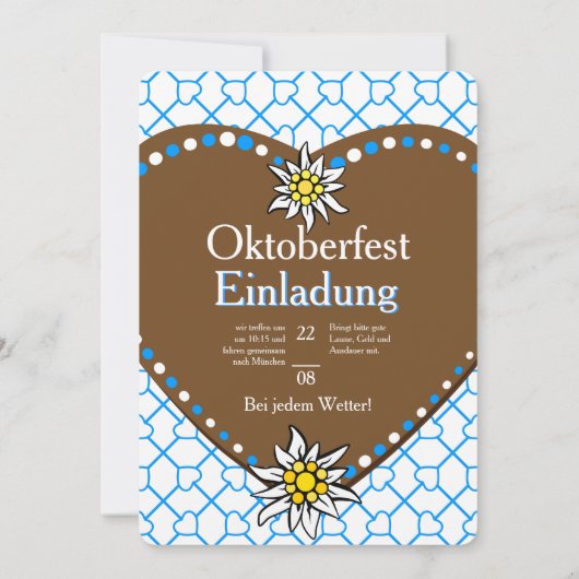 Oktoberfest Einladung 招待状 (裏面)