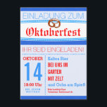Oktoberfest Einladung dezent 招待状<br><div class="desc">Typografie und einmalige Muster,  extra erstellt für diese Einladung. Klar,  direkt für sie selbst zum Beschriften eingerichtet.</div>