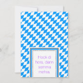 Oktoberfest Einladung Rauten 招待状 (裏面)