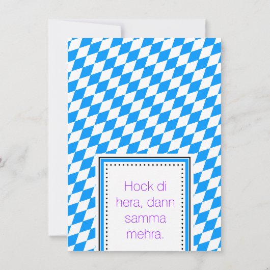 Oktoberfest Einladung Rauten 招待状 (裏面)