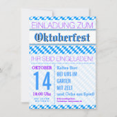 Oktoberfest Einladung Rauten 招待状 (正面)