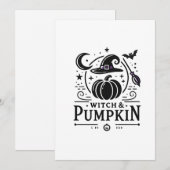 Oktoberfest Hexenhut und Kürbis Design Magische Ku シーズンカード (正面/裏面)