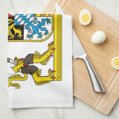 Oktoberfest - Leones con cerveza キッチンタオル (四つ折り)