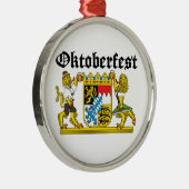 Oktoberfest Leones con trajes メタルオーナメント (右)