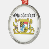 Oktoberfest Leones con trajes メタルオーナメント (左)