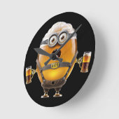 Oktoberfest Minion ラウンド壁時計 (傾斜)