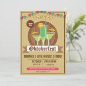 Oktoberfest Party Invitation Template  招待状 (スタンド正面)