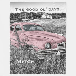 Olのよい日1 -大きいプラシ天 フリースブランケット