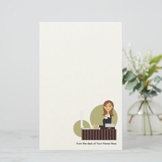 OL文パーソナライズされた房具 便箋 (スタンド正面)