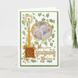 Ol Candlestick写真ファッションドクリスマステンプレート シーズンカード