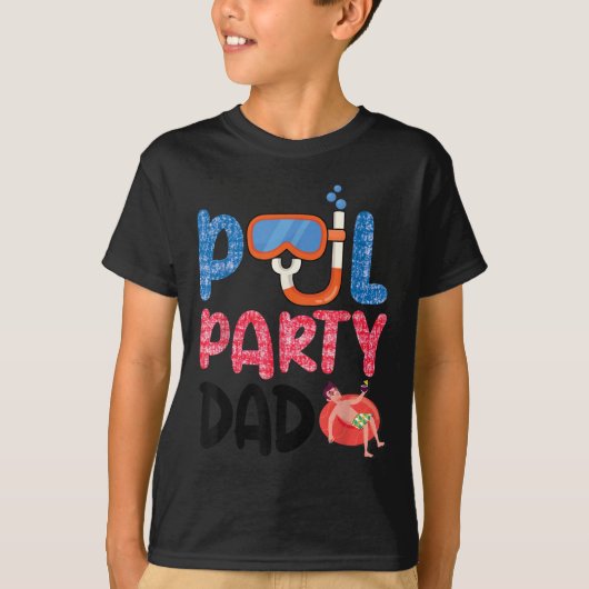Ol Party Dad Fun With Floatie And Trocal Vibes Fat Tシャツ (正面)