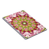 Ola Boo's Pink & Green Kaleidescopeノートブック ノートブック (右側)